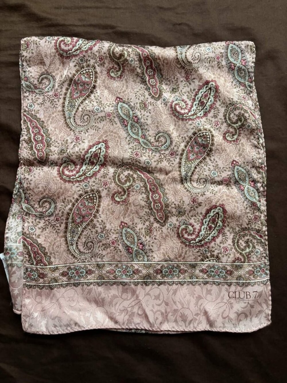 Club 7 Echo 100% silk scarf